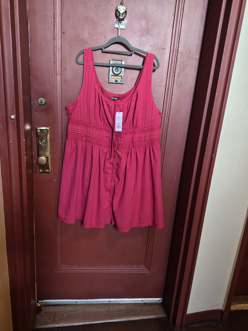 Wild Fable Women’s Red Mini- Lace Accent Classic Fit Dress SZ 1X